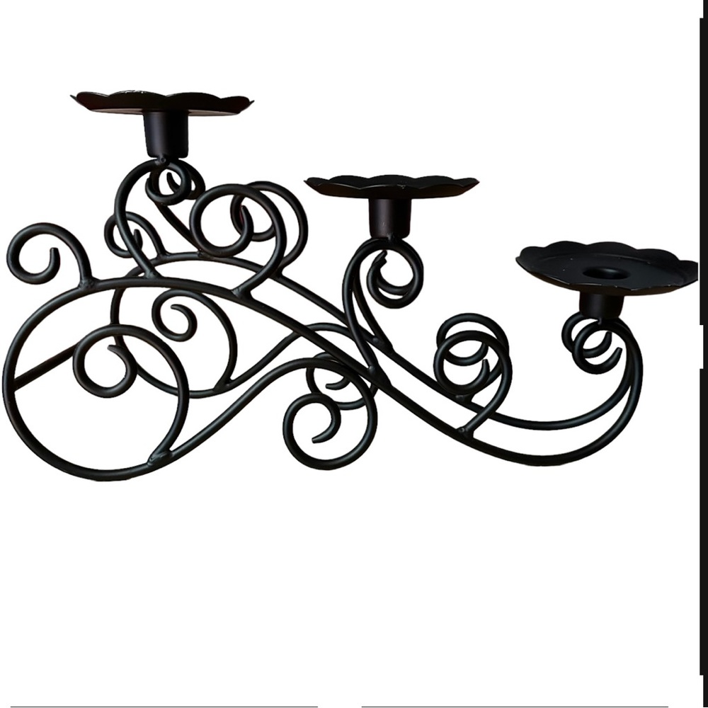 PartyLite Black Iron Candle Holder Set - Picture 3 of 5